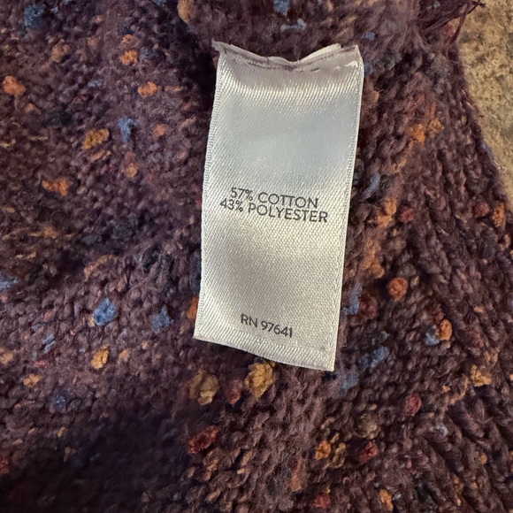 J.Jill Sweater Size M Petite Plum Burgundy Pullover Long Sleeves Relaxed Fit - Picture 8 of 12